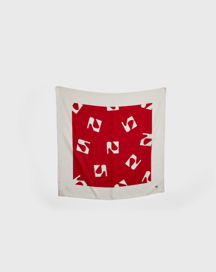 neu silk scarf - red